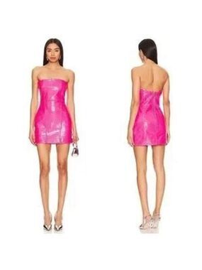 Women's RETROFÊTE Strapless Dress S Pink